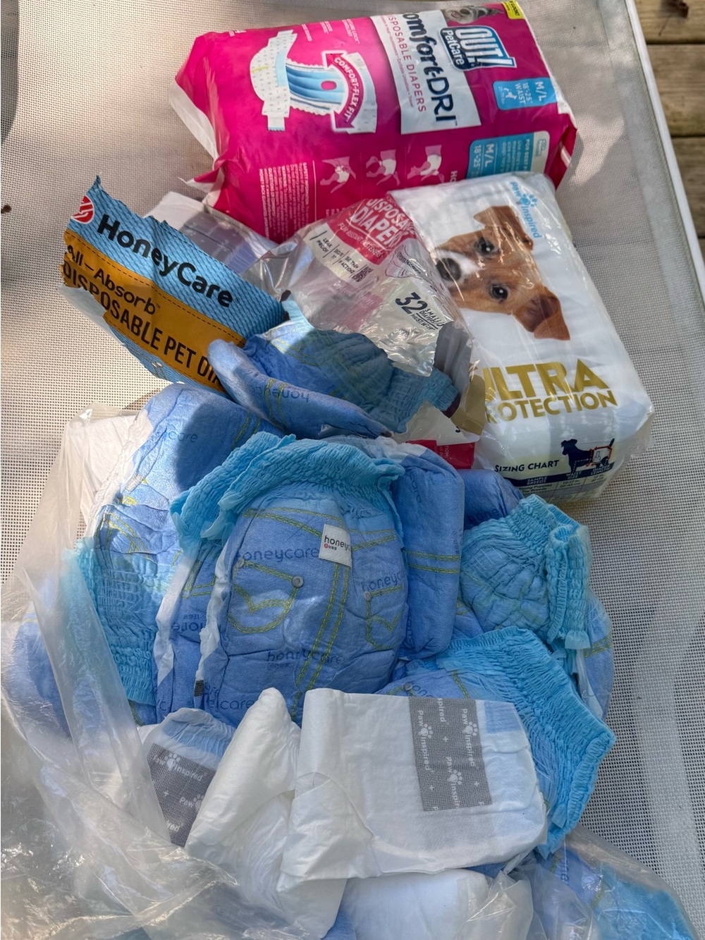 Dog Disposable Diapers Huge Lot, Assorted Brands, Styles & Sizes